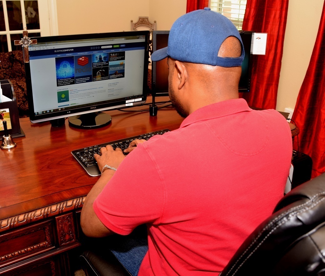 Small business office with modern technology